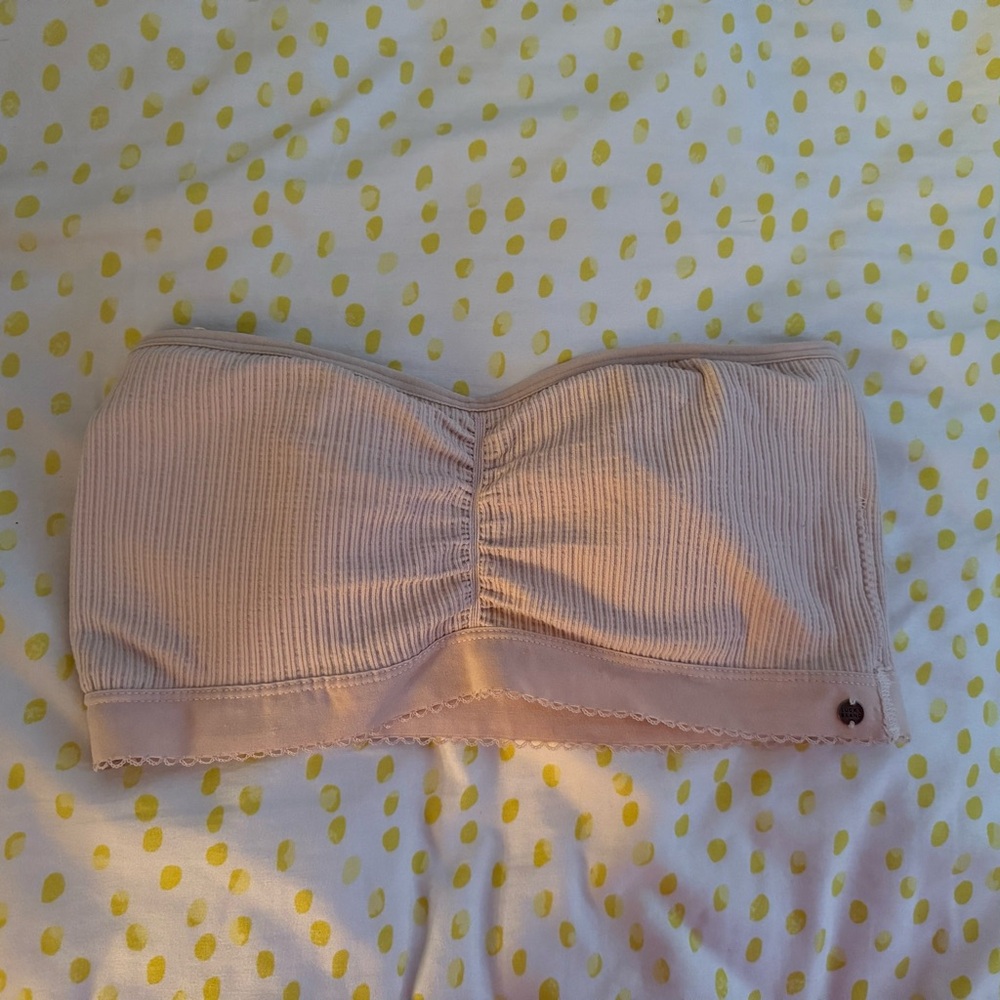 Lucky Brand Tan Ribbed Bandeau Bra